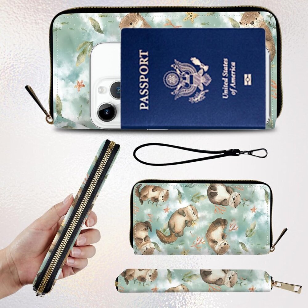 Women's Faux Leather Wallet RFID Large Capacity Card Coin Travel Clutch - Picture 6 of 7